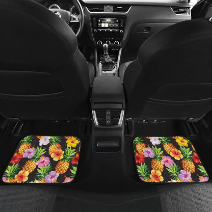 Pineapple Hibiscus Front and Back Car Floor Mats