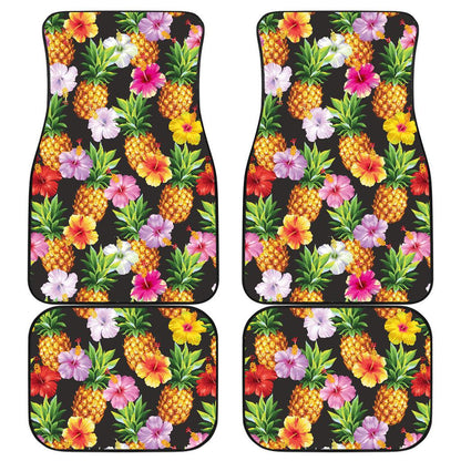 Pineapple Hibiscus Front and Back Car Floor Mats