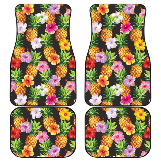 Pineapple Hibiscus Front and Back Car Floor Mats
