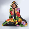 Pineapple Hibiscus Hooded Blanket-JORJUNE.COM