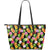 Pineapple Hibiscus Large Leather Tote Bag