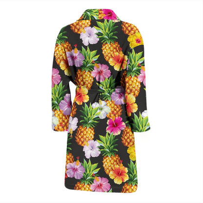 Pineapple Hibiscus Men Bath Robe
