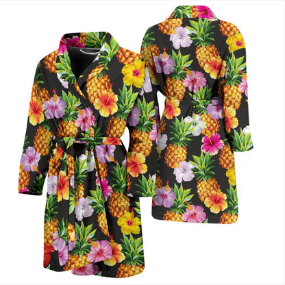 Pineapple Hibiscus Men Bath Robe
