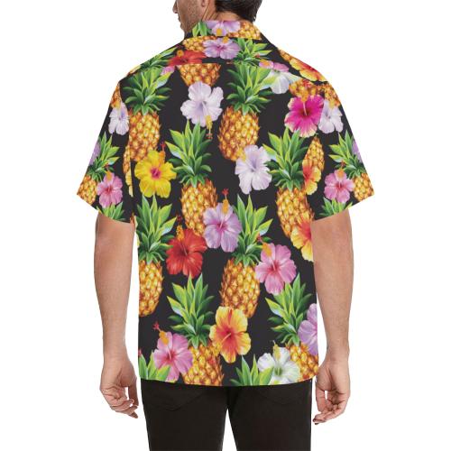 Pineapple Hibiscus Men Hawaiian Shirt