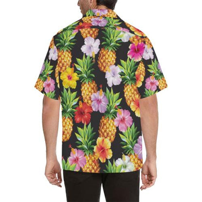 Pineapple Hibiscus Men Hawaiian Shirt