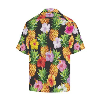 Pineapple Hibiscus Men Hawaiian Shirt