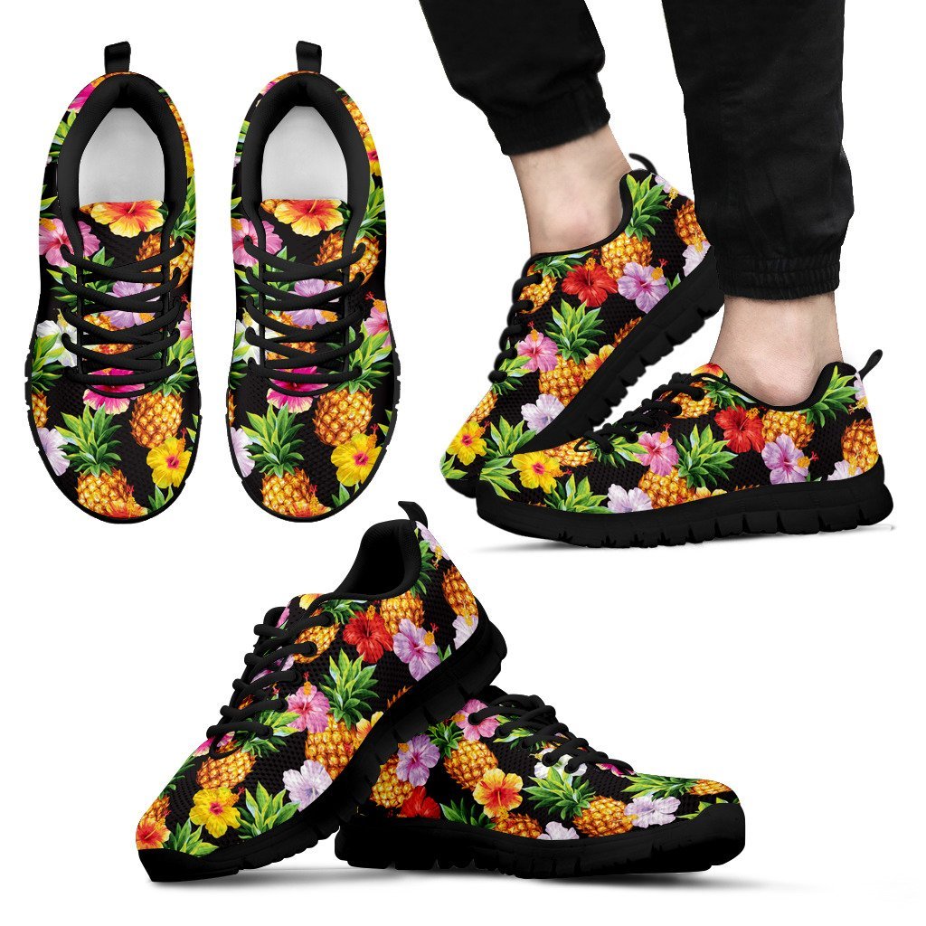Pineapple Hibiscus Men Sneakers