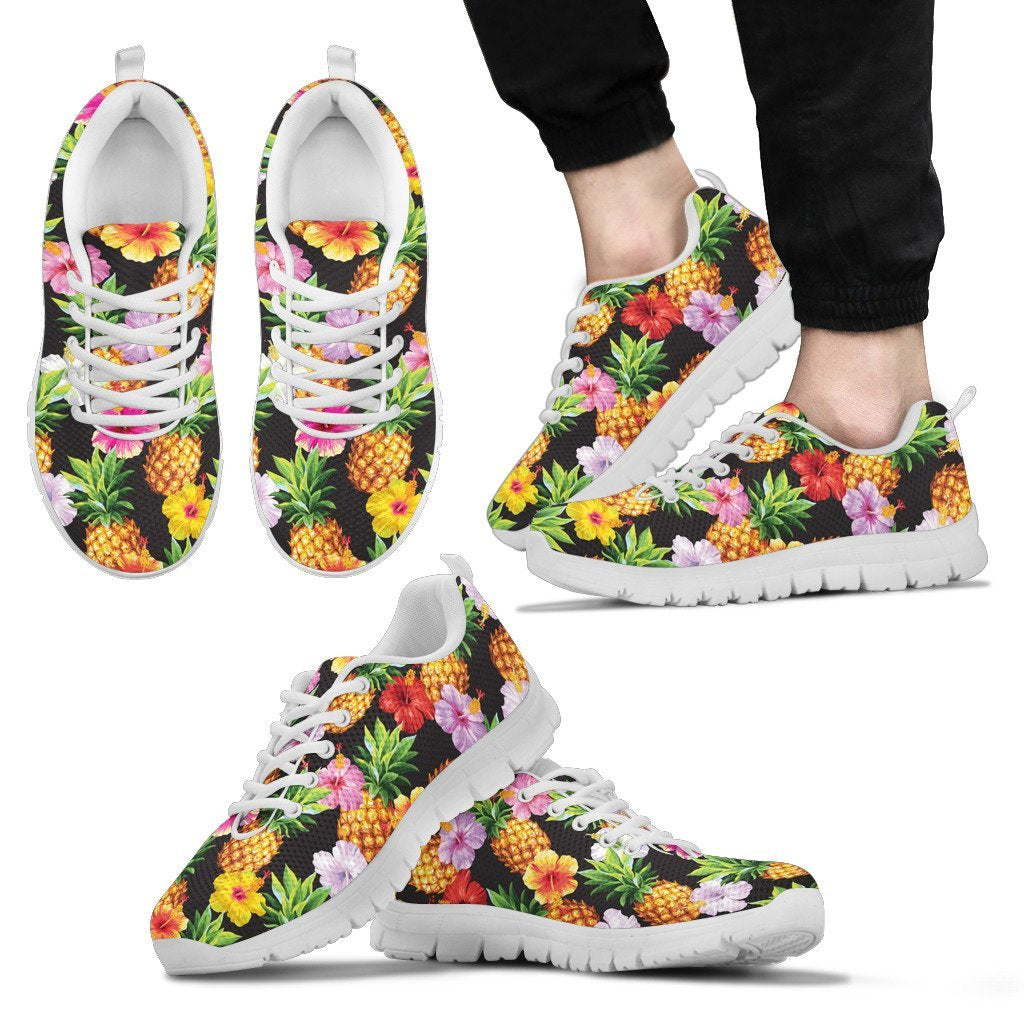 Pineapple Hibiscus Men Sneakers