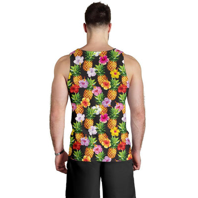 Pineapple Hibiscus Men Tank Top