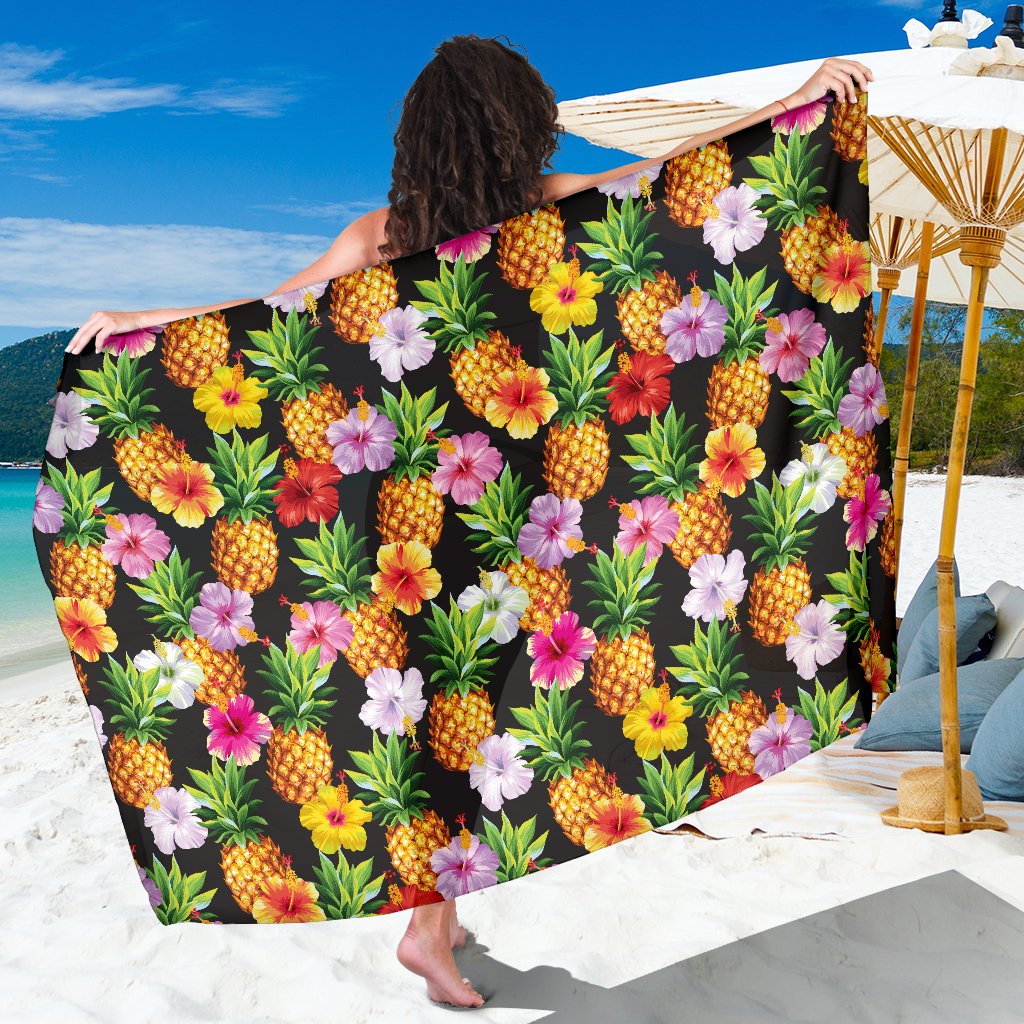 Pineapple Hibiscus Sarong Pareo Wrap