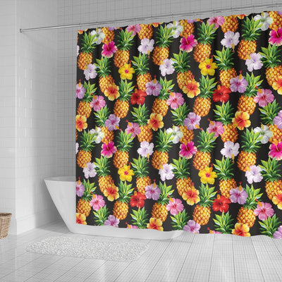 Pineapple Hibiscus Shower Curtain
