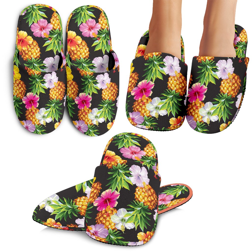 Pineapple Hibiscus Slippers