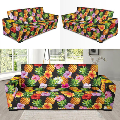 Pineapple Hibiscus Sofa Slipcover-JORJUNE.COM