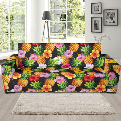 Pineapple Hibiscus Sofa Slipcover-JORJUNE.COM