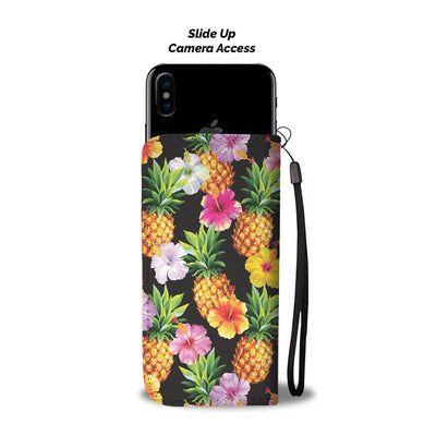 Pineapple Hibiscus Wallet Phone Case