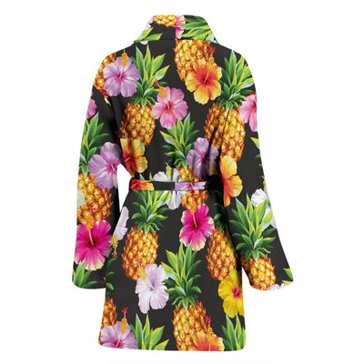 Pineapple Hibiscus Women Bath Robe