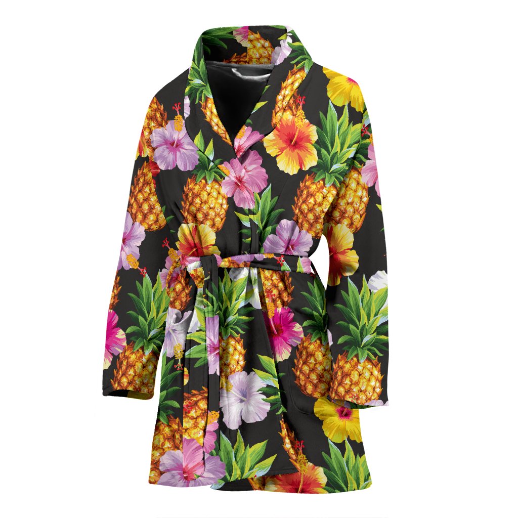 Pineapple Hibiscus Women Bath Robe