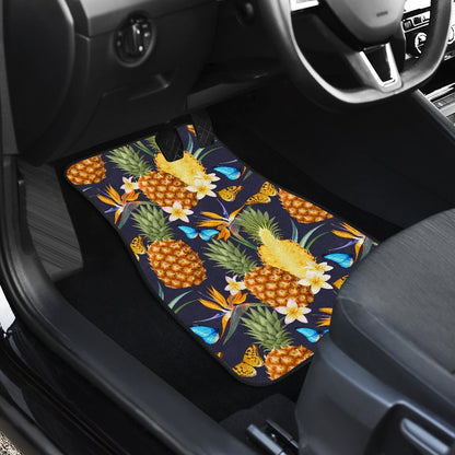 Pineapple Butterfly plumeria Tropical Car Floor Mats