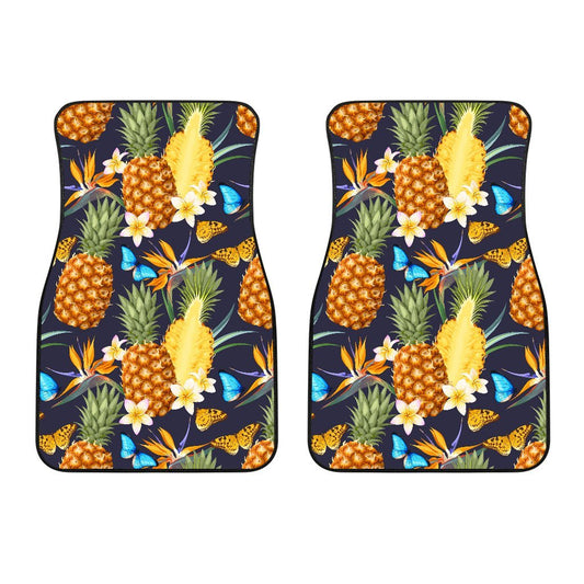 Pineapple Butterfly plumeria Tropical Car Floor Mats