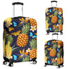 Pineapple Butterfly Plumeria Tropical Luggage Protective Cover