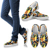 Pineapple Butterfly Plumeria Tropical Men Canvas Slip On Shoes