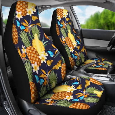 Pineapple Butterfly plumeria Tropical Universal Fit Car Seat Covers