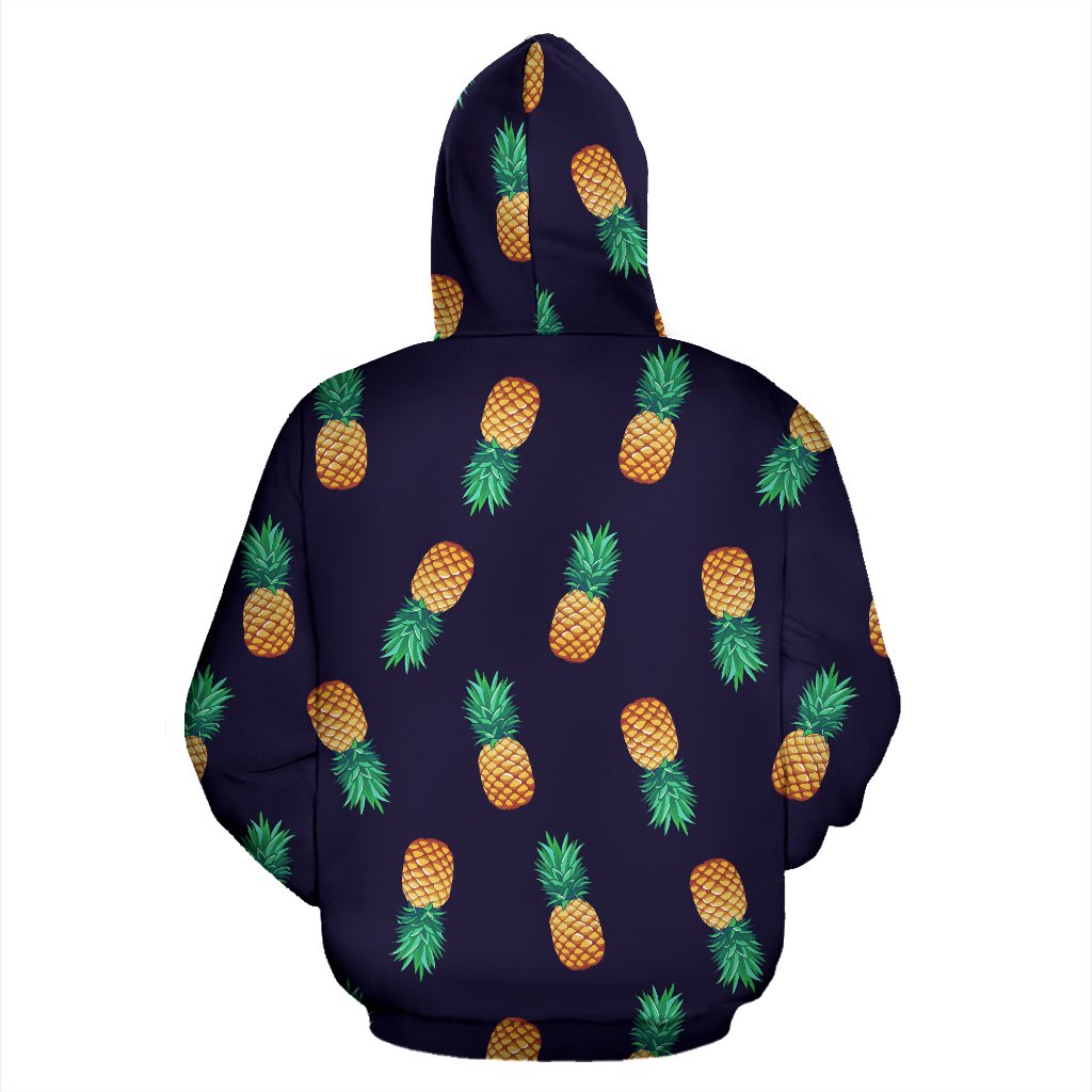 Pineapple Pattern All Over Zip Up Hoodie
