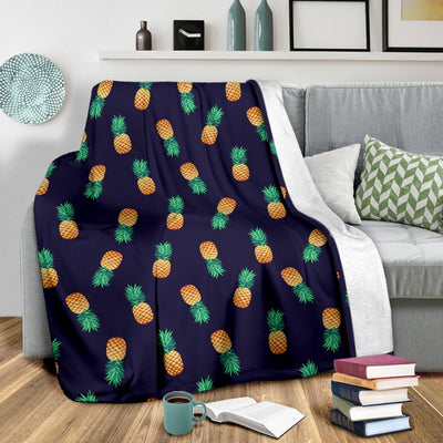 Pineapple Pattern Fleece Blanket