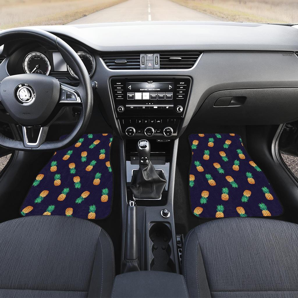 Pineapple Pattern Front and Back Car Floor Mats