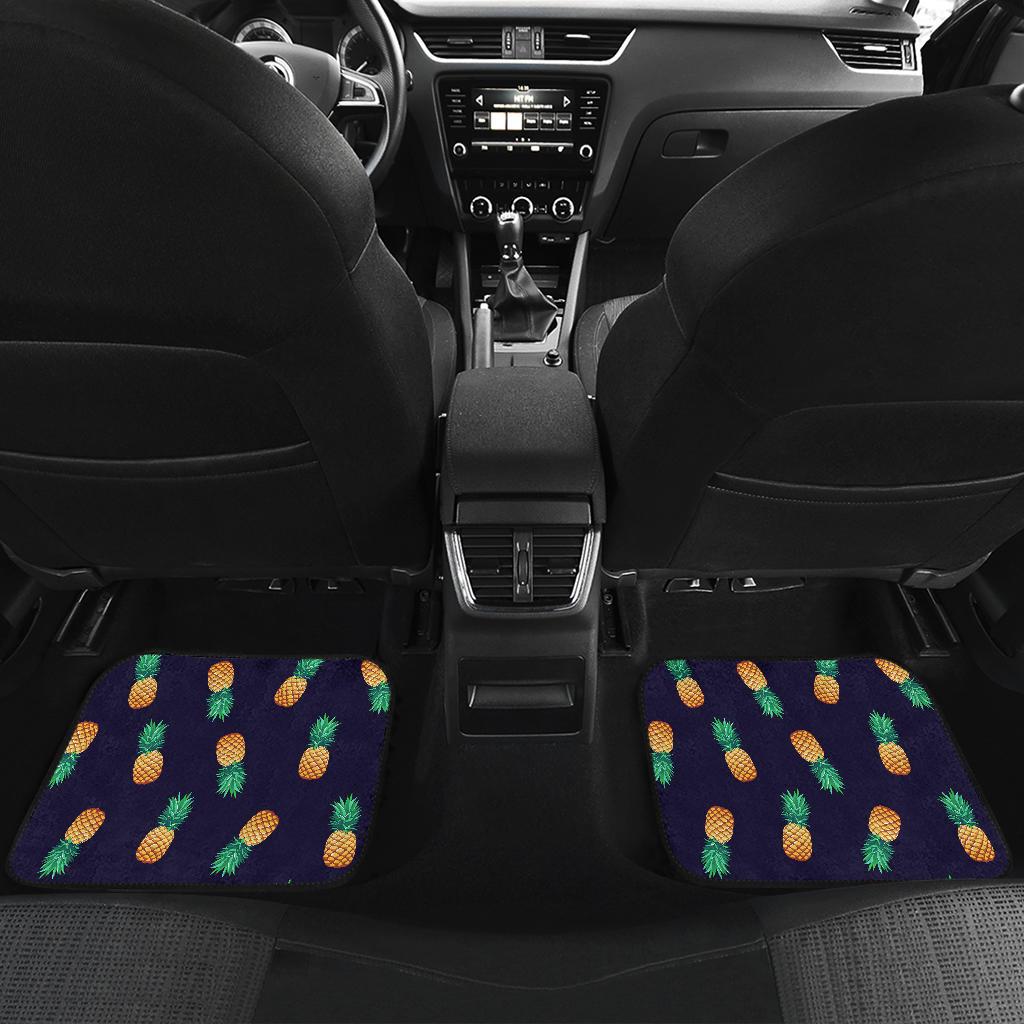Pineapple Pattern Front and Back Car Floor Mats