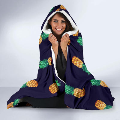 Pineapple Pattern Hooded Blanket-JORJUNE.COM