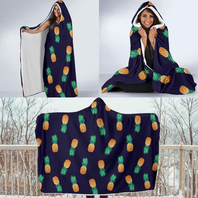 Pineapple Pattern Hooded Blanket-JORJUNE.COM