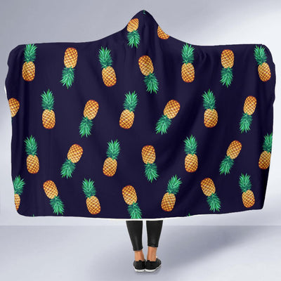 Pineapple Pattern Hooded Blanket-JORJUNE.COM