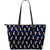 Pineapple Pattern Large Leather Tote Bag