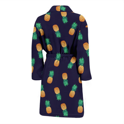 Pineapple Pattern Men Bath Robe
