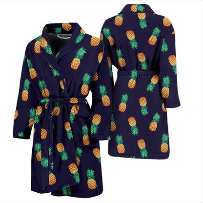 Pineapple Pattern Men Bath Robe