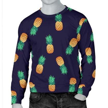 Pineapple Pattern Men Crewneck Sweatshirt