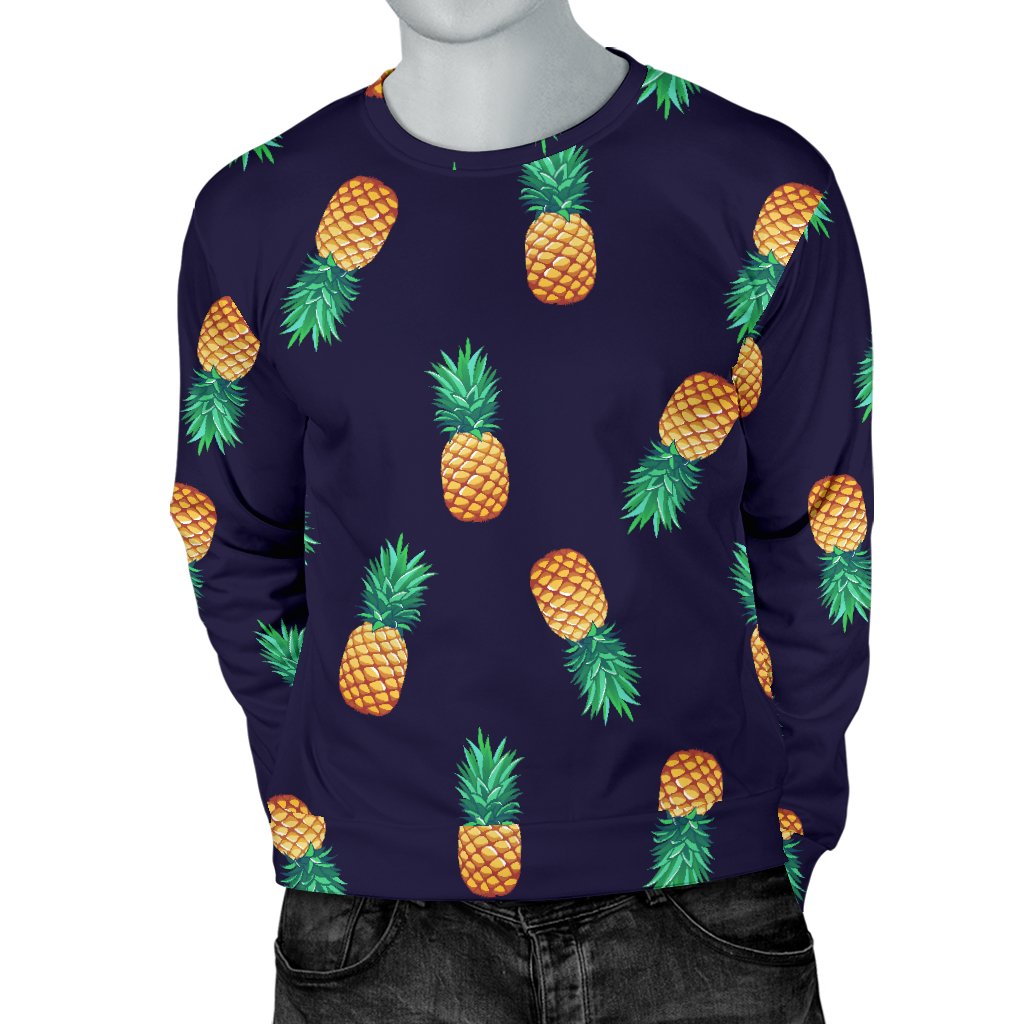Pineapple Pattern Men Crewneck Sweatshirt