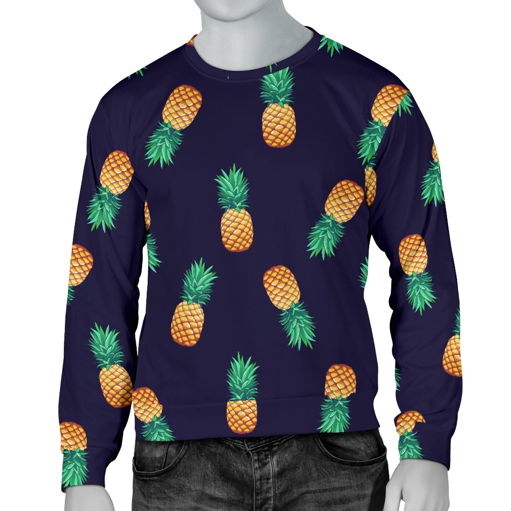 Pineapple Pattern Men Crewneck Sweatshirt