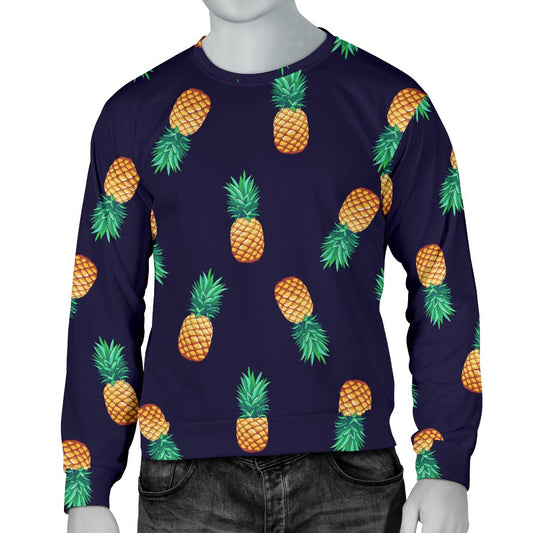 Pineapple Pattern Men Crewneck Sweatshirt