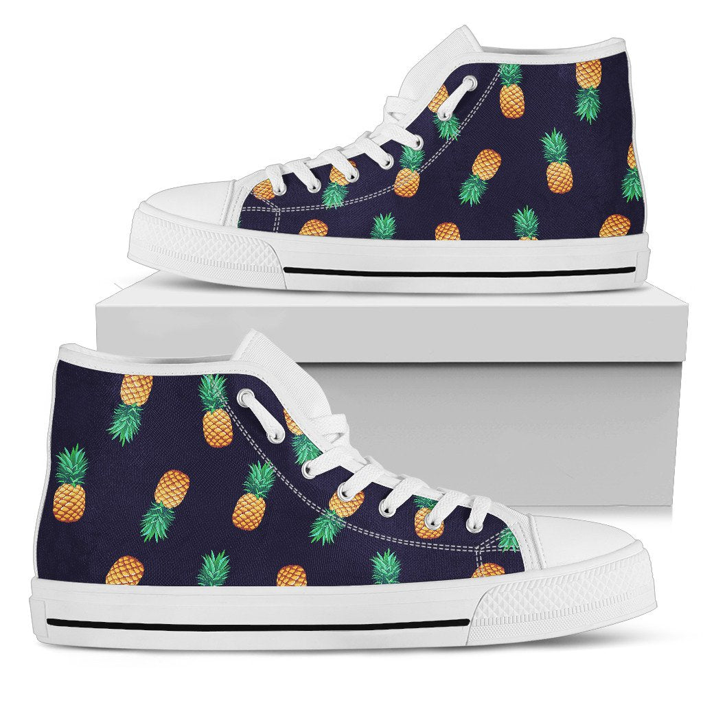 Pineapple Pattern Men High Top Shoes