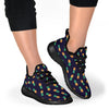 Pineapple Pattern Mesh Knit Sneakers Shoes