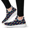 Pineapple Pattern Mesh Knit Sneakers Shoes