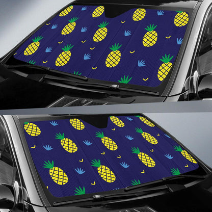 Pineapple Pattern Print Design A01 Car Sun Shades-JORJUNE.COM