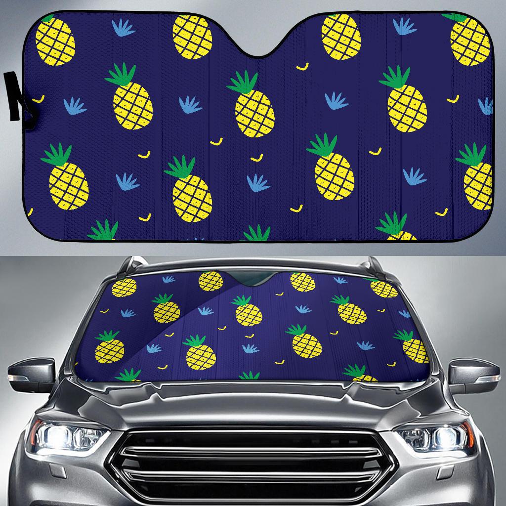 Pineapple Pattern Print Design A01 Car Sun Shades-JORJUNE.COM