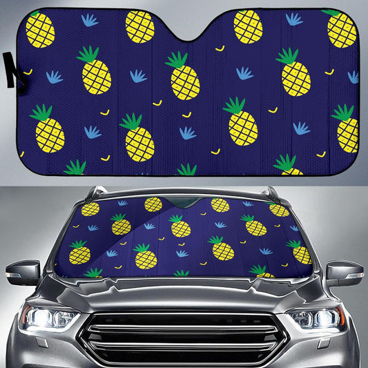 Pineapple Pattern Print Design A01 Car Sun Shades-JORJUNE.COM