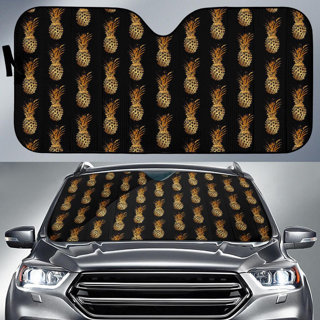 Pineapple Pattern Print Design A02 Car Sun Shades-JORJUNE.COM
