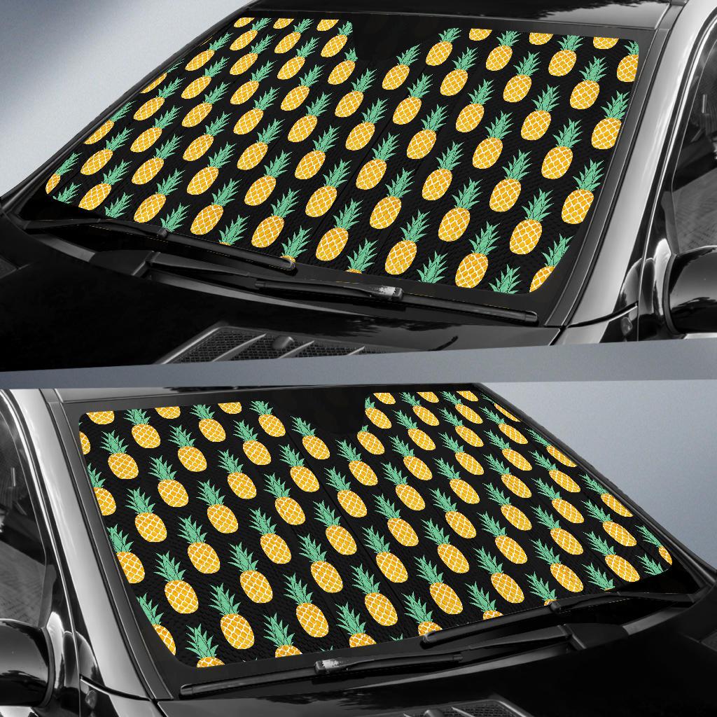 Pineapple Pattern Print Design A03 Car Sun Shades-JORJUNE.COM