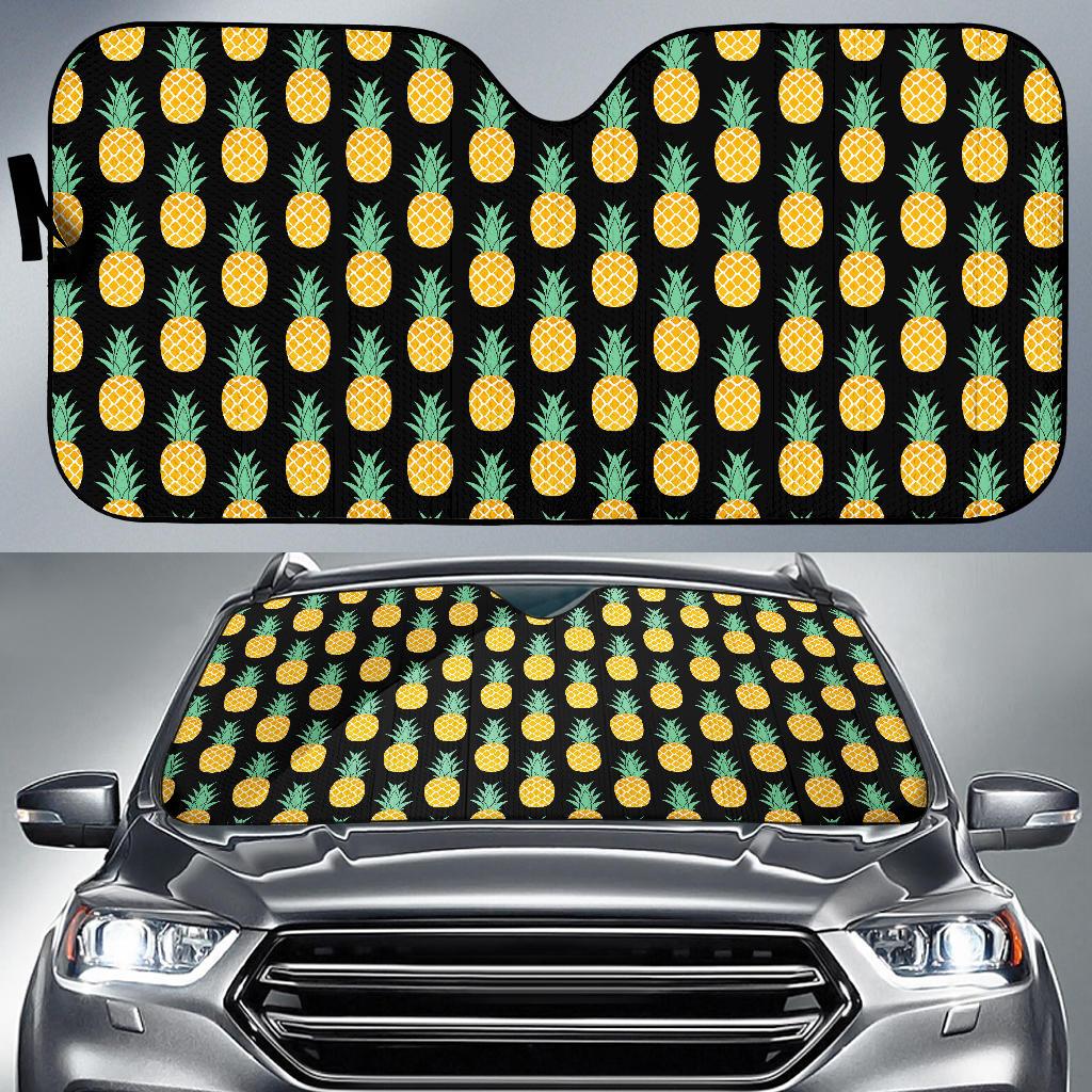 Pineapple Pattern Print Design A03 Car Sun Shades-JORJUNE.COM