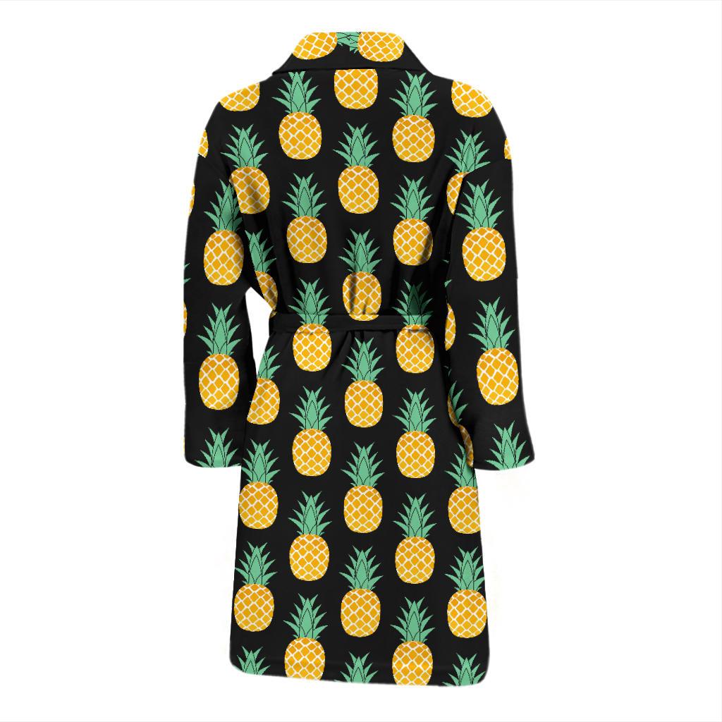 Pineapple Pattern Print Design A03 Men Bathrobe-JORJUNE.COM